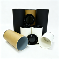 Emballage en tube de papier pour thé Borshine biodégradable et recyclable, hermétique, avec laminage mat, papier C2S/Art, options d'impression personnalisées