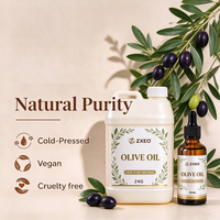 Huile d'olive 1kg 5kg 25kg en fût, petite bouteille personnalisée, OEM, marque privée, pressée à froid, huile de support pour massage, soins de la peau, cheveux, fabrication de savon