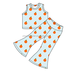 Fashion Kids Girls 2pcs Clothing Set Flared Shirts and Bell Bottoms <strong>Christmas</strong> Ribbon Mesh Trimmed Little Girl <strong>Children</strong> <strong>Outfits</strong> - Product Image 6