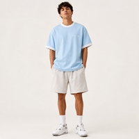 T-shirt Ringer Homme Coton Manches Courtes Style Vintage Tendance Nouvelle Collection avec Logo Personnalisé Sérigraphié et Bord Côtelé Contrastant