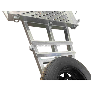 Remorque pour <span class=keywords><strong>mini</strong></span>-pelle avec frein électrique 12 pouces, frein à 6 goujons et <span class=keywords><strong>rampe</strong></span> - Product Image 1