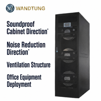Armoire de serveur insonorisée avec ventilation directionnelle et gestion des câbles pour équipement de bureau