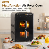 Friteuse à air multifonction 98A personnalisable OEM ODM, 100 % métal, électrique, avec écran tactile, pour appareil de cuisson de cuisine
