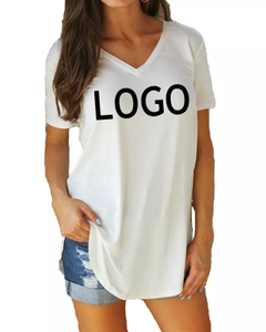 <span class=keywords><strong>T</strong></span>-<span class=keywords><strong>shirt</strong></span> surdimensionné sexy 100% coton à la mode, <span class=keywords><strong>col</strong></span> en <span class=keywords><strong>V</strong></span>, <span class=keywords><strong>col</strong></span> en <span class=keywords><strong>V</strong></span>, chemisiers pour femmes, <span class=keywords><strong>t</strong></span>-shirts pour dames, bon marché - Product Image 2
