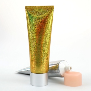<span class=keywords><strong>Tube</strong></span> vide compressible personnalisable en aluminium composite plaqué or haut de gamme de 100 ml pour emballage cosmétique de nettoyant hydratant aux acides aminés - Product Image 6