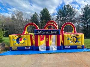 Arco commerciale gonfiabile casa di rimbalzo percorso a ostacoli con piscina gonfiabile saltatore castello scivolo ostacolo per la vendita - Product Image 3