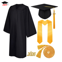 Setelan Jubah dan Topi Wisuda Dewasa Grosir untuk Upacara Sekolah Warna & Logo Kustom