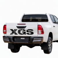 Autocollant de lettres pour hayon de pick-up XGS Black Honeycomb Distressed : Autocollant en vinyle mat, résistant à l'eau et aux UV, 4x4