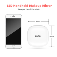 Vente en gros logo personnalisé petit miroir grossissant 5X miroir de beauté de maquillage avec lumière