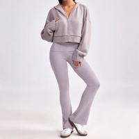 Sweat à capuche zippé de sport, vêtements de sport personnalisés, sweat à capuche zippé de sport personnalisé, cardigan en tricot pour femme