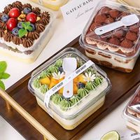 Boîte d'emballage pour mousse au chocolat, tiramisu, petit gâteau, yaourt, lait de coco, dessert glacé, emballage à usage unique