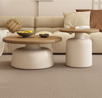 Table basse en bois cylindrique 3D extensible, moderne et durable, pour le salon