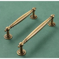 Poignées et Boutons de Meuble en Laiton Antique, Tirants de Tiroir Traditionnels Multi-Tailles, Ensemble de Leviers Allongés pour Armoire et Placard