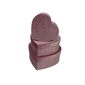 <b>Heart</b>-<b>shaped</b> Stackable Cardboard Rigid Boxes Recycled Materials Customizable Luxury Golden Velvet Gift <b>Box</b> for Gifting Packaging - Product Image 3