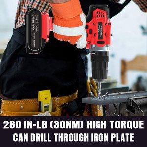 Cordless <b>Power</b> Drill Set: 21V Driver <b>Tool</b> Kit With 24+1 High Torque 2 Variable Speed 3/8'' Keyless Chuck FH-6218S Cordless <b>Power</b> - Product Image 6