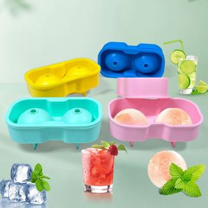 Moule à glaçons réutilisable en silicone pour whisky et cocktails, 2 cavités, qualité alimentaire, vente en gros - Product Image 2