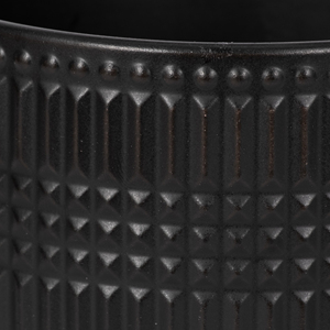 Vaso Cilindrico in Ceramica Nera per Piante, Decorativo per Interni ed Esterni, Contenitore per Patio e Ingresso - Product Image 5