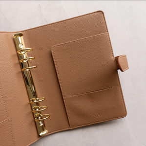 <b>A5</b> Planner <b>Binder</b> Planner Cover High Quality Personal Size 6 Gold <b>Ring</b> <b>Binder</b> PU Leather Cover Back to School Supplies - Product Image 4