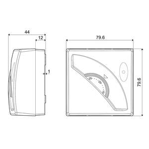 Thermostat d'ambiance mécanique Finder 230 V 15 A IP21 Blanc avec 1 interrupteur pour domotique - Product Image 4