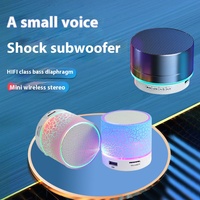 Mini Altavoz Inalámbrico YIN005 Metal Cannon V5.0 con Iluminación LED RGB, Funciona con Batería, Subwoofer Portátil para Cine en Casa