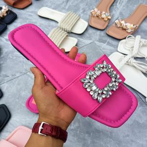 Sandalias de Mujer 2026, Sandalias Bordadas de Diseñador, Pantuflas de Mujer, Sandalias Planas de PU de Lujo, Elegantes y a la Moda para el Verano - Product Image 5