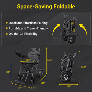Fauteuil roulant électrique pliable en acier carbone de qualité supérieure 2026, léger, système de freinage automatique, approuvé pour les voyages en avion - Product Image 4