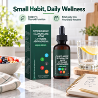 Gouttes liquides tout-en-un pour le soutien de la thyroïde avec iode, L-Tyrosine et Ashwagandha pour l'énergie et la santé immunitaire – Complément alimentaire OEM & ODM