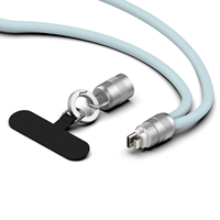Morandi Longe monobloc en silicone souple USB Type C à L 60W PD Câble de données de charge rapide Sangle transversale pour téléphone portable
