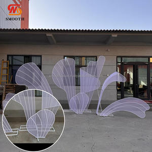 SMOOTH Hot Sale Wedding Backdrop Applique Gauze Iron Petals <b>Mirror</b> Design Customizable Colors & Sizes Wedding Event Decoration - Product Image 2