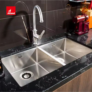 Allandcabinet Hiện Đại L Hình Dạng Handleless Tủ Hiện Đại Màu Đỏ Matte Sơn Mài Thông Minh Thiết Kế Nhà Bếp Với Hạt Gỗ Melamine Cho Nhà - Product Image 3