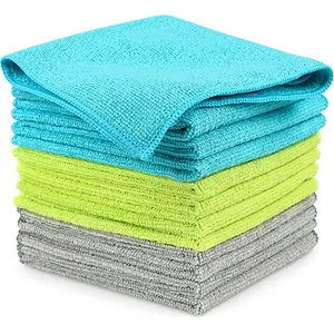 Factory Wholesale Custom Logo different sizes 200GSM 300GSM Cleaning Cloths For Kitchen/Car Microfiber wash towel