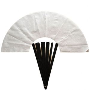 พัดลมมือหมุนพลาสติกขนาด 10 นิ้ว ยี่ห้อกวนเซ็น งานฝีมือ DIY วาดลายด้วยมือ เป็นมิตรกับสิ่งแวดล้อม ปรับแต่งได้ - Product Image 1