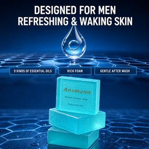 Jabón Sólido Herbal Hecho a Mano con Agua <span class=keywords><strong>de</strong></span> Colonia Azul para Hombres - Limpieza Corporal y Facial para Adultos, Ilumina Todo Tipo <span class=keywords><strong>de</strong></span> Piel - Product Image 4