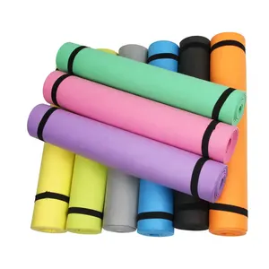批发瑜伽垫生态友好3毫米4毫米5毫米6毫米8毫米可折叠紫色EVA瑜伽垫