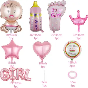 Tts A Boy Girl Pacifier Baby Foil Gender Reveal Baby Shower Balloons