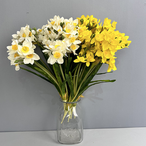 All'ingrosso fiori artificiali giallo bianco <span class=keywords><strong>narciso</strong></span> Bouquet artificiale fiori di seta artificiale <span class=keywords><strong>narciso</strong></span> <span class=keywords><strong>fiore</strong></span> - Product Image 6