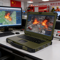 Ordinateur portable industriel robuste 15,6 pouces IP65, I7 11390H RTX 4060 8G, anti-poussière, étanche, vert militaire, OEM personnalisable