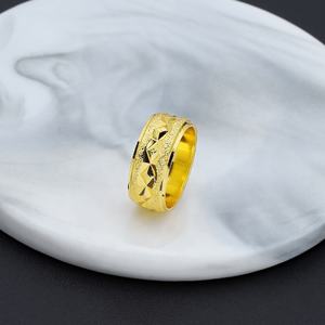JXX Hot Sale Classic Fashion Brass <b>Vintage</b> <b>Rings</b> for Men 24K <b>Gold</b> Plated Arabic Jewellery Trendy Style for Dubai - Product Image 2