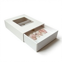 Boîte d'emballage de luxe élégante en carton blanc écologique avec logo personnalisé imprimé et pelliculage mat pour vernis à ongles et huiles