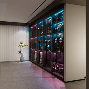 Armoire de rangement exquise figurines d'action vitrine armoire à lumière LED support personnalisé pour la décoration de la chambre - Product Image 5