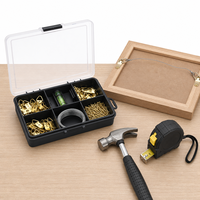 Kit de 133 crochets de suspension pour cadres photo avec niveau et clous pour fixation murale d'œuvres d'art et décorations