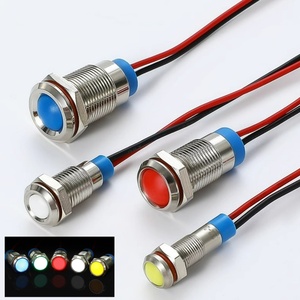 6/8/10/12mm Mini Small <b>Panel</b> Mount signal Lamp Waterproof Equipment Metal LED Indicator <b>Light</b> with Wire 3-6V Red Green Yellow - Product Image 2