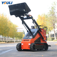 Youli mesin penggerak bumi Backhoe Mini kecil yang dapat ditarik mesin penggerak truk roda selip taman kecil