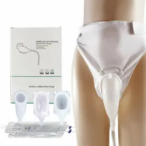 Cateter perna saco silicone wearable pee bag urina drenagem saco para homens