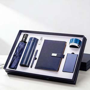 Ensemble cadeau de bureau personnalisé, articles promotionnels, carnet en PU, papeterie d'entreprise, coffret cadeau avec stylo - Product Image 1