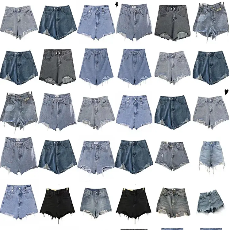 2021shein summer new fashion slim blue jeans for women wholesale shop bulk mix clothes jeans short pant for women