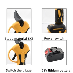 Tijeras de Podar Eléctricas Inalámbricas de 21V, Tijeras para Ramas con Batería Industrial para Podar Árboles en Huertos y Jardines, Compatible con OEM - Product Image 4