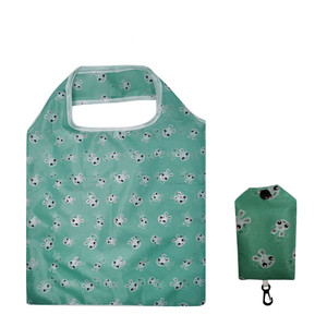 Bolsa de Compras Reutilizable Personalizada, Portátil, Plegable, de Bolsillo, de Poliéster, con Estampado de Dibujos Animados, con Logotipo Personalizado - Product Image 1