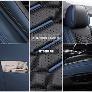 Fundas de Asiento de Coche FXAP para 5 Plazas, para <span class=keywords><strong>Tesla</strong></span> Model 3 Y Toyota Corolla Accord, Cuero de Lujo, Impermeables, Juego Completo - Product Image 5