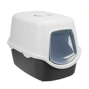 Caja de Arena para Gatos Vico 40x40x56 cm Gris Oscuro Gris Claro Bandeja Higiénica - Product Image 2